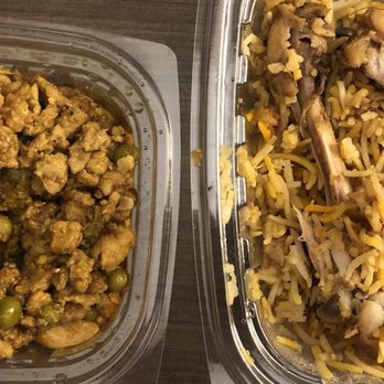 Dera Restaurant - Chicken keema on the left and biryani on the right. - Indian Near Me - Jackson Heights, New York Dera Restaurant - Chicken keema on the left and biryani on the right. - Indian Near Me - Jackson Heights, New York
