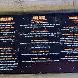 O.G. Bandits BBQ - Menu