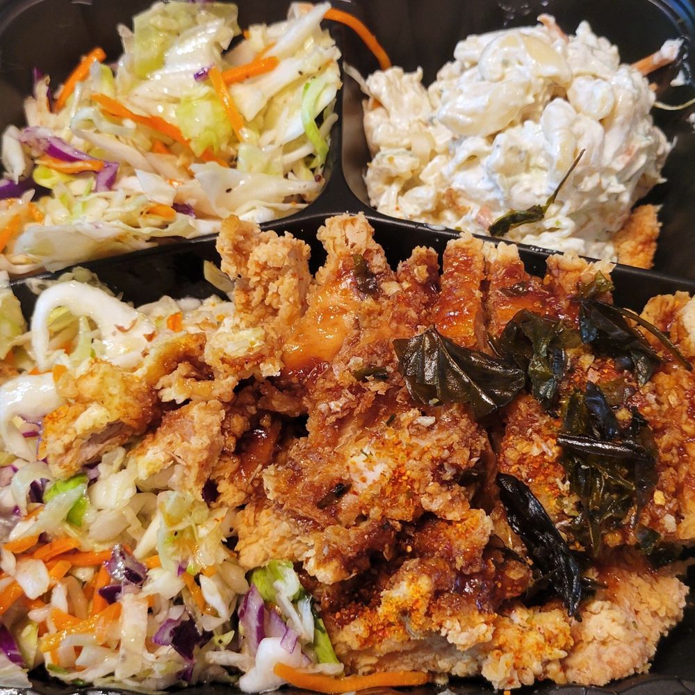Buddha Bruddah - Fried Chicken Garlic Basil, $15 - 4 Stars - Hawaiian Near Me - Kirkland, Washington Buddha Bruddah - Fried Chicken Garlic Basil, $15 - 4 Stars - Hawaiian Near Me - Kirkland, Washington
