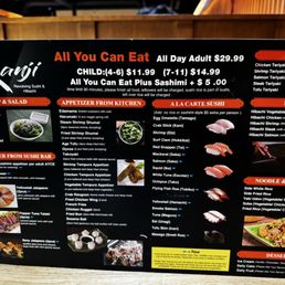 AYCE Menu (front) AYCE Menu (front)