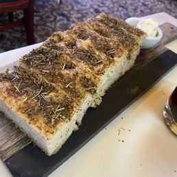 Herb crusted bread that comes with the meal Herb crusted bread that comes with the meal