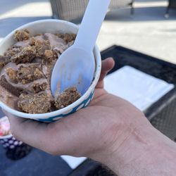We Dream Ice Cream - Peanut butter ice cream with Reese's peanut butter cups