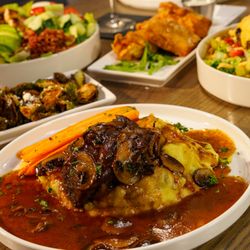 Elevated Comfort food like braised short ribs are a menu highlight.