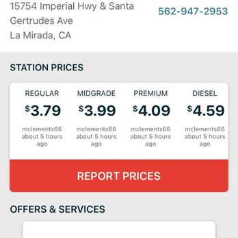 Egas - Great price! But paid .15 more. - Gas Stations Near Me - La Mirada, California Egas - Great price! But paid .15 more. - Gas Stations Near Me - La Mirada, California