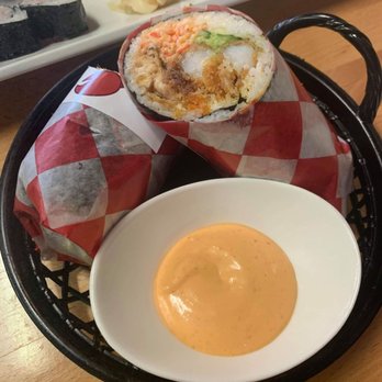 Momo Sushi - Dragon burrito with spicy mayo - Japanese Near Me - Ann Arbor, Michigan