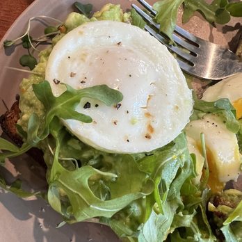 Five07 Coffee Bar and Eatery - This is half my avocado toast with poached eggs. Absolutely delicious. - Coffee & Tea Near Me - Thousand Oaks, California Five07 Coffee Bar and Eatery - This is half my avocado toast with poached eggs. Absolutely delicious. - Coffee & Tea Near Me - Thousand Oaks, California