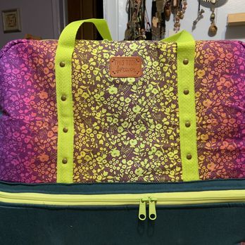 Not Your Average Quilter - Overnight bag made with fabric purchase here - Fabric Stores Near Me - Brownsburg, Indiana