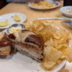 The Blue Porch Bar & Grill - I had the chicken grilled sandwich and my brother had the barbecue bacon burger. Like I said nothing special