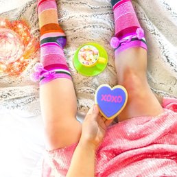 Stop n shop Valentine's Day cookie & rainbow fruit marshmallows