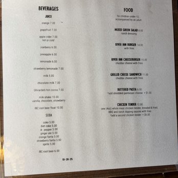 Big Sur River Inn and Restaurant - Kids menu February 2026 - Breakfast & Brunch Near Me - Big Sur, California