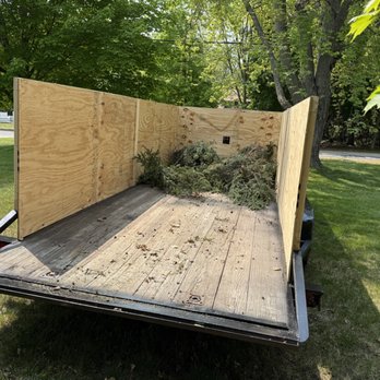 Load N Go - One of our trailers being loaded, after a downed tree caused by storm damage. - Junk Removal & Hauling Near Me - Muskegon, Michigan