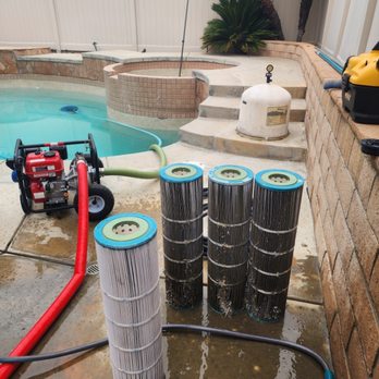 Drissco Pools - High conditioner and calcium level drain/yellow algae treatment - Pool & Hot Tub Service Near Me - Corona, California Drissco Pools - High conditioner and calcium level drain/yellow algae treatment - Pool & Hot Tub Service Near Me - Corona, California