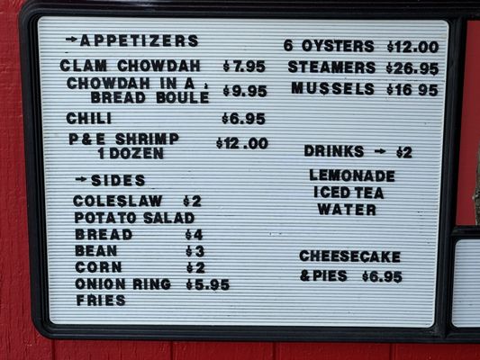 Menu photo 1 Chauncey Creek Lobster Pier Kittery Point, ME Menu photo 1 Chauncey Creek Lobster Pier Kittery Point, ME
