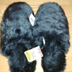TJ Maxx - Fuzzy warm cozy slippers for $5! Yes please! Yellow clearance sticker on top of red clearance sticker!