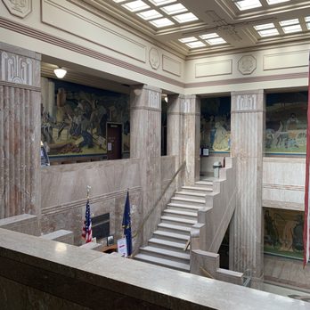 Fountain County Courthouse Murals - Stairways - Art Tours Near Me - Covington, Indiana Fountain County Courthouse Murals - Stairways - Art Tours Near Me - Covington, Indiana