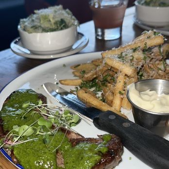 Noble Crust - Steak Frites Parmesan Truffle Fries Caesar Salad - Southern Near Me - Tampa, Florida