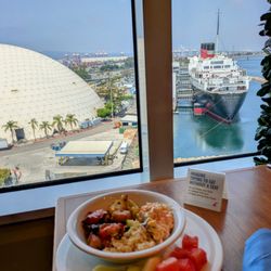 Carnival Cruise Lines - Overlooking the Queen Mary and Carnival Cruises Check-in Dome in Long Beach