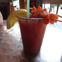 Bloody Mary, at AJ's Steak & Pizza in Goshen, CT. Bloody Mary, at AJ's Steak & Pizza in Goshen, CT.