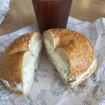 Howdy Bagel - Iced americano black and a plain bagel with scallion cream cheese! - Bagels Near Me - Tacoma, Washington Howdy Bagel - Iced americano black and a plain bagel with scallion cream cheese! - Bagels Near Me - Tacoma, Washington
