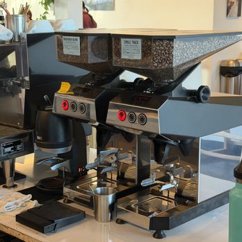 Backporch Coffee Roasters - La Marzocco Swan grinders, first time I'd seen them in the wild - Coffee Roasteries Near Me - Redmond, Oregon Backporch Coffee Roasters - La Marzocco Swan grinders, first time I'd seen them in the wild - Coffee Roasteries Near Me - Redmond, Oregon