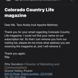 Grand Valley Power - Their letter addressing their issue
