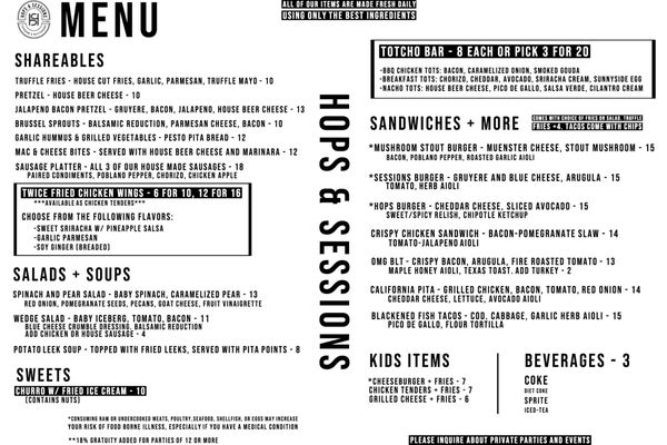 Menu photo 8 Hops & Sessions Livermore, CA