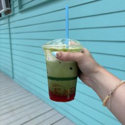 Iced strawberry matcha Iced strawberry matcha