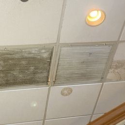 Ceilings with dust or dirt mold or water damage. Ceilings with dust or dirt mold or water damage.