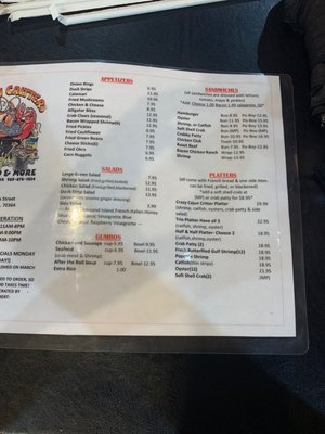 Menu photo 2 Cajun Critters Houma, LA