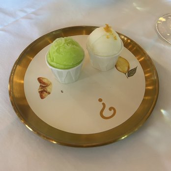Torrisi - complimentary Italian ice (green apple and lemon) - Italian Near Me - New York, New York