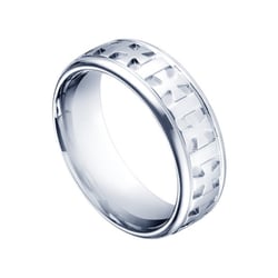 Milano and Son Jewelry - Waite Dold Multese Cross design wedding band at Milano and Son Jewelry of Levittown.