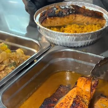 Caoba Coffee Shop - Salmon and yellow rice - Diners Near Me - Brooklyn, New York