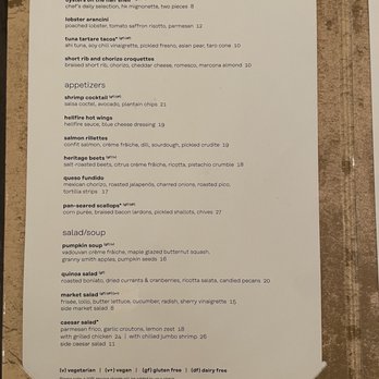 Gordon Ramsay Hell's Kitchen - Menu (snacks/appetizers/salad/soup) - New American Near Me - Miami, Florida
