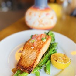 The Lodge at Bryce Canyon Dining Room - Salmon broccolini