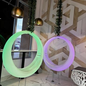 Brew 'N Bubble - Light up swing/ sitting area - Coffee & Tea Near Me - Elgin, Illinois