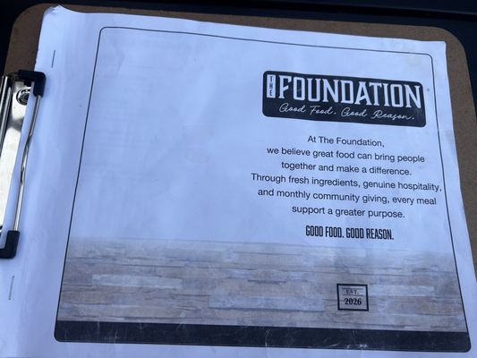 Menu photo 1 The Foundation Paw Paw, MI Menu photo 1 The Foundation Paw Paw, MI