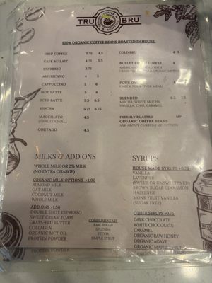 Menu photo 1 Tru Bru Organic Coffee Henderson, NV
