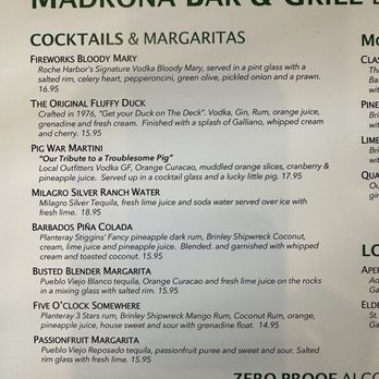 Madrona Bar & Grill - Cocktail menu 2025 - IG @bougiefoodieboi - American Near Me - Roche Harbor, Washington Madrona Bar & Grill - Cocktail menu 2025 - IG @bougiefoodieboi - American Near Me - Roche Harbor, Washington