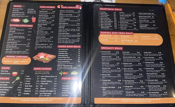 Menu photo 4 Fujiyama Sushi Orlando, FL