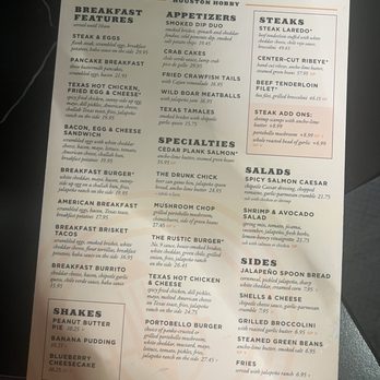 The Rustic - Menu pg2 - Breakfast & Brunch Near Me - Houston, Texas