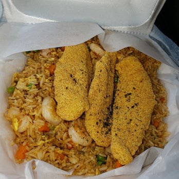 Brother's Seafood - Shrimp Fried Rice with Catfish $7.99 - Seafood Near Me - Spring, Texas