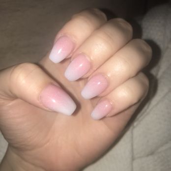 Family Nails Salon - Pink & white ombré - Nail Salons Near Me - Houston, Texas
