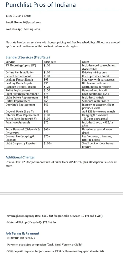 Slide of Punchlist Pros