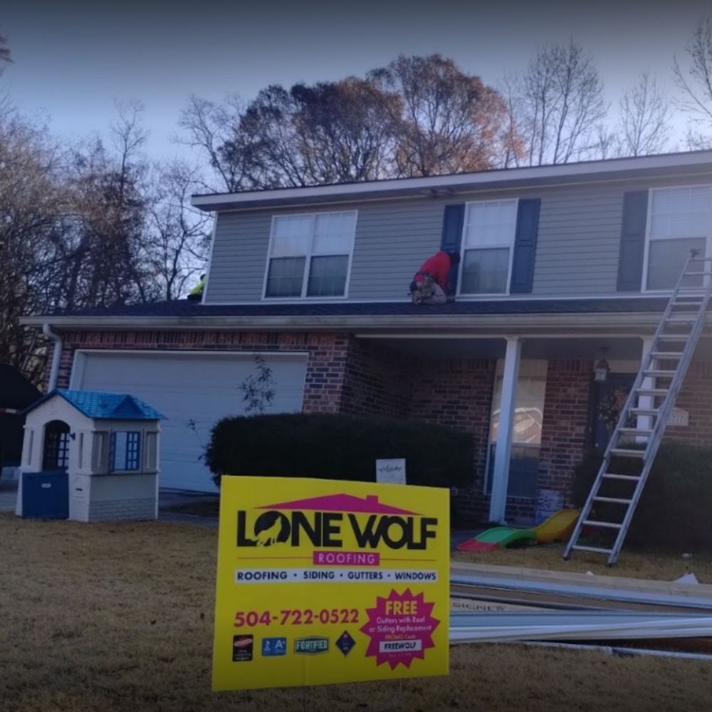 Slide of Lone Wolf Roofing