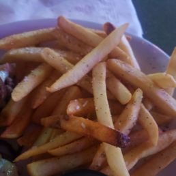 Getaway tavern, with a dark color and you can bend them in half and they snap. They are firm enough to pick up a dipping sauce. Not mushy.