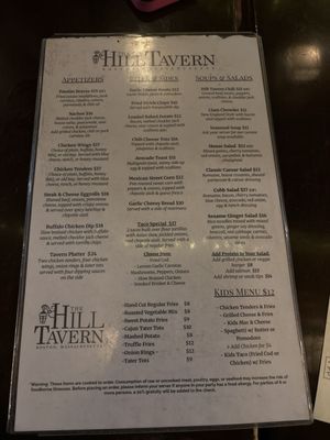 Menu photo 1 The Hill Tavern Boston, MA Menu photo 1 The Hill Tavern Boston, MA