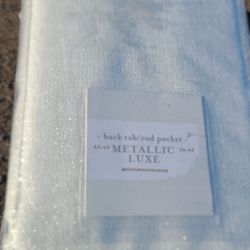 Bed Bath & Beyond - Looking for this seafoam with silver lurex sheer in 108" !! BBB Sun 4 30.23