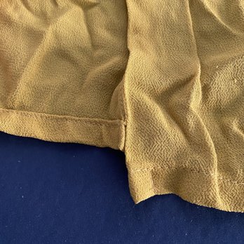 La Unica Dry Cleaners - $400 dress brought in for alterations, I was charged $70 for this job (large circumference), and this was the hem in TWO different spots. - Dry Cleaning Near Me - Santa Fe, New Mexico La Unica Dry Cleaners - $400 dress brought in for alterations, I was charged $70 for this job (large circumference), and this was the hem in TWO different spots. - Dry Cleaning Near Me - Santa Fe, New Mexico