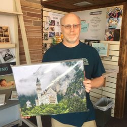 Linhoff Photo - A customer getting his gallery wrap. .