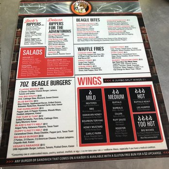 JackBeagles - Menu - Pubs Near Me - Charlotte, North Carolina
